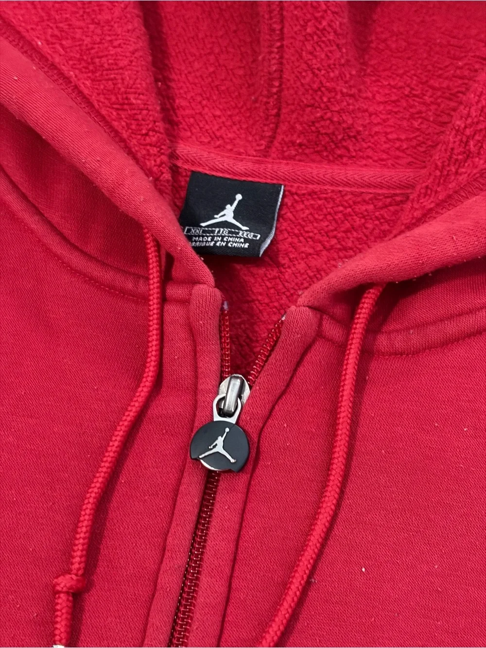 Jordan Is It The Shoes? Zip Up Hoodie Jacket Mens 2XL Red Basketball Fleece